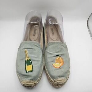 Soludos Womens Canvas Espadrille Flats Mimosa Citrus Vacation Beach Summer Sz 7